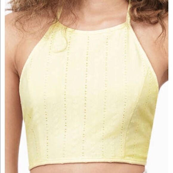TOBI Yellow Triangular Halter with Ties - Picture 4 of 8